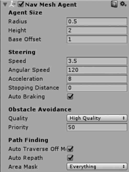 Nav Mesh Agent组件