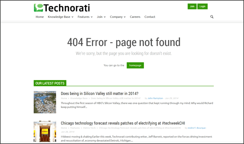 Technorati的404页面